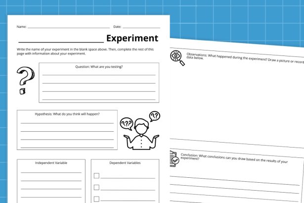 Free Printable Science Experiment Recording Worksheet