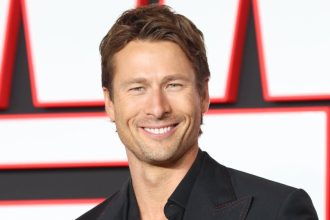 Glen Powell, Demi Moore and Jennifer Lawrence