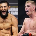 Khamzat Chimaev (left) accuses Ian Garry (right) of disrespectful gesture. [Images courtesy: Getty Images]