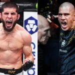 Islam Makhachev (left) wants a third fight between Alex Pereira (right) and Magomed Ankalaev. [Images courtesy: Getty Images]