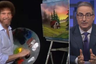 John Oliver’s Bob Ross Auction Raises More Than .5 Million for PBS