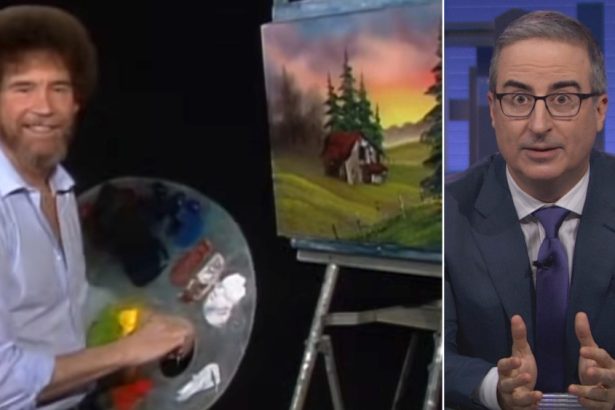 John Oliver’s Bob Ross Auction Raises More Than .5 Million for PBS