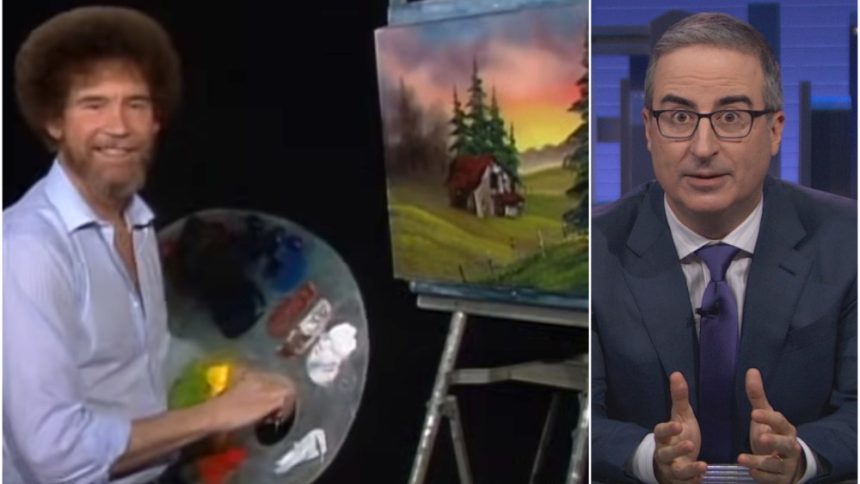 John Oliver’s Bob Ross Auction Raises More Than .5 Million for PBS