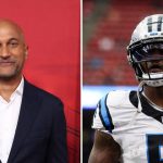 Keegan-Michael Key Visits Panthers Team Meeting to Support Rico Dowdle