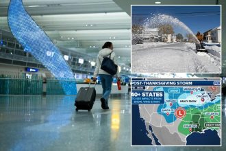 Major winter storm to wreck post-Thanksgiving travel plans for millions across 40 states