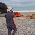 Man fined after being filmed burning rubbish on beach