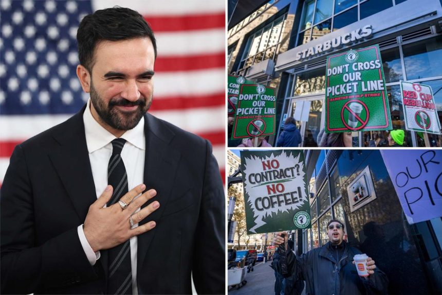 NYC Mayor-elect Zohran Mamdani calls for Starbucks boycott as union strikes