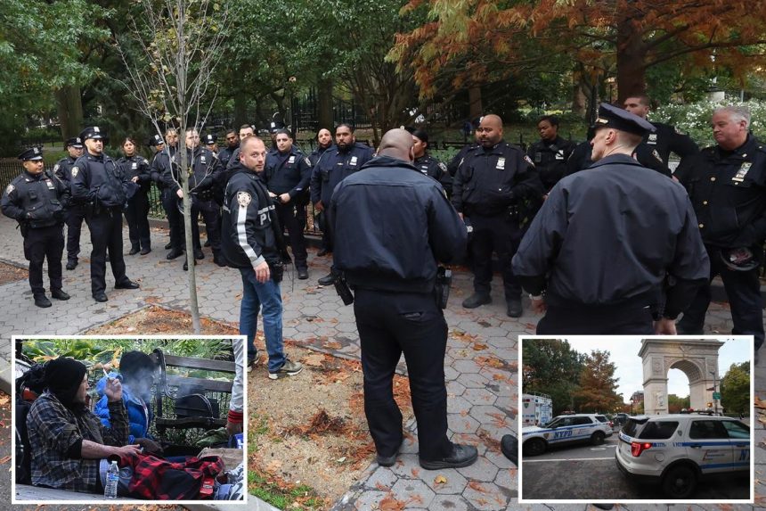 NYPD floods Washington Square Park with dozens of cops 24/7 to wipe out junkies, dealers — for good
