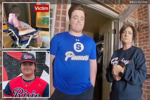 Newly released video shows cops cuffing teen linked to violent sex assault scandal that has families fuming