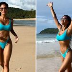 Nicole Scherzinger Stuns in Revealing Blue Bikini!
