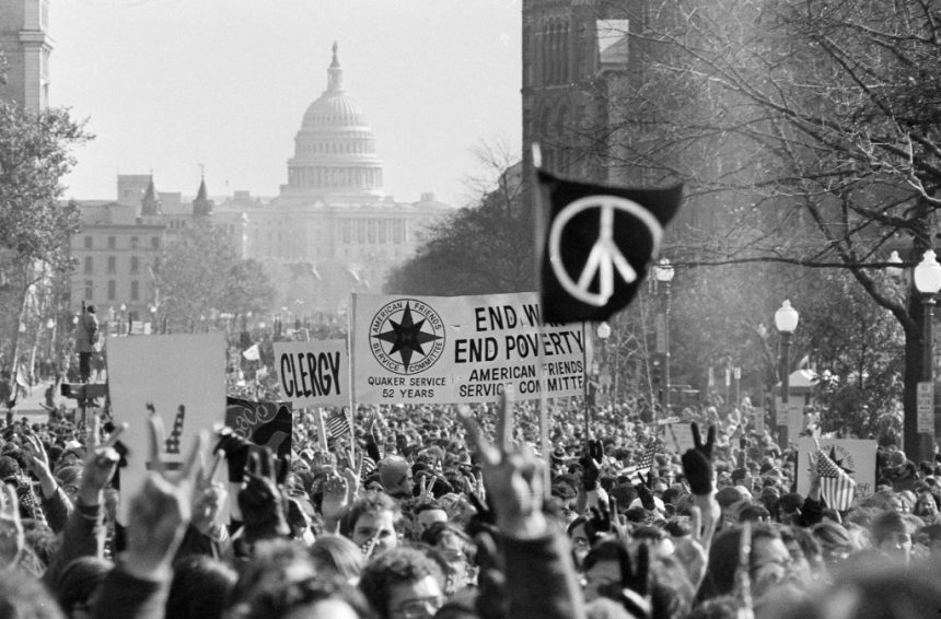 November 15, Protesters march against Vietnam War
