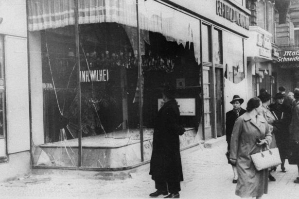 November 9, Holocaust begins with looting of Jewish stores, homes