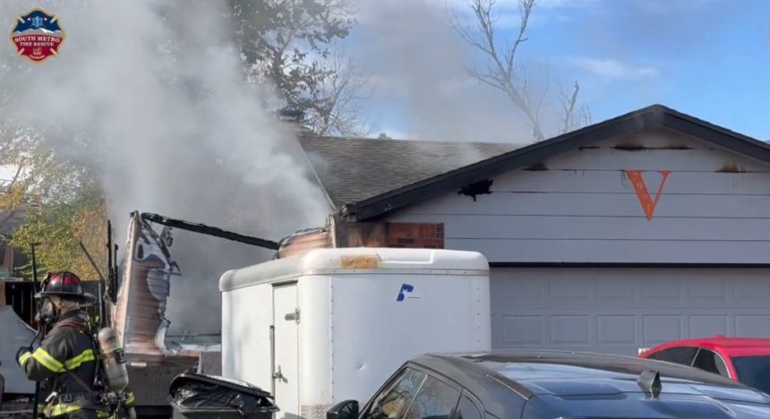 One person hospitalized after Littleton house fire Tuesday morning