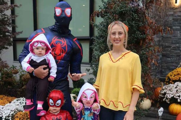 Patrick and Brittany Mahomes Nail Family Halloween Costume With Kids