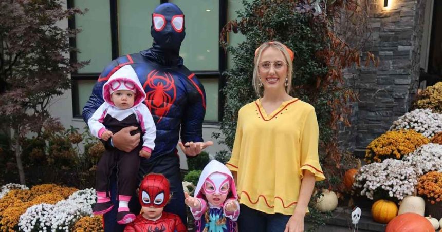 Patrick and Brittany Mahomes Nail Family Halloween Costume With Kids