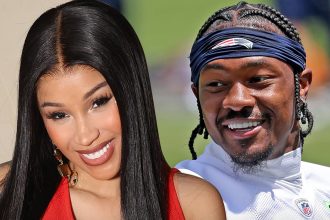 Pregnant Cardi B Makes Debut at Patriots Game to Cheer on BF Stefon Diggs