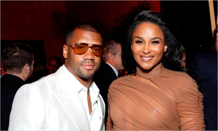 Russell Wilson’s wife Ciara channels James Bond’s 007 energy in faux leather bodycon slit dress