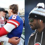 Shedeur Sanders turns heads at Giants Stadium to watch Jaxson Dart take on Mac Jones-led 49ers during Browns BYE Week