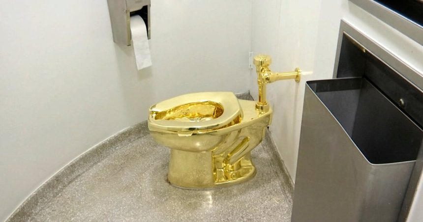 Solid Gold Toilet Is Up For Auction For Those Flush With Cash