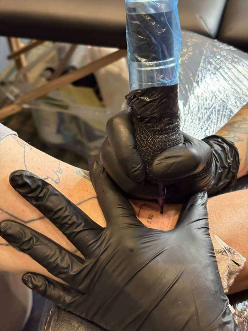 Tattd gave four JS writers tattoos at Startup Battlefield