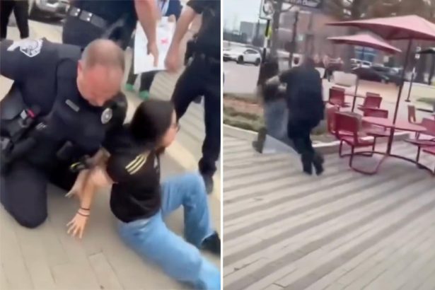 Teen anti-ICE protester gets swift justice after allegedly dumping drink on cop’s head