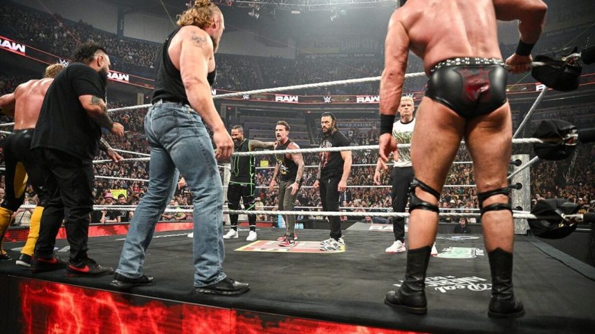 WarGames teams on WWE RAW [Photo: wwe.com]