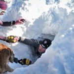 Volunteers agreed to be buried face-down in the snow, for science