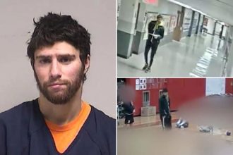 Wild video shows drunk teacher falling out of car, then stumbling around school: cops