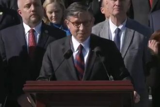 You Can Almost Hear The Panic In Mike Johnson’s Voice As He Says Trump’s Presidency Could End Next Year