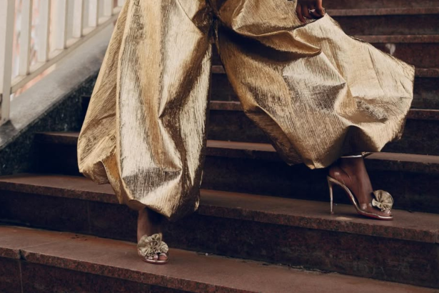 How to Style Gold Shoes For Women This Christmas