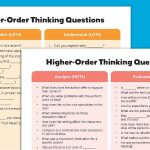 70 Higher-Order Thinking Questions and Stems + Free Printable