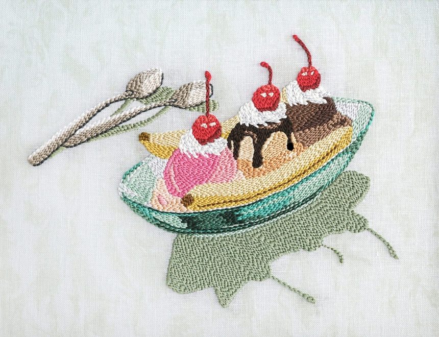 Adrienna Matzeg’s Embroideries Serve Up the Nostalgic Charm of the Greasy Spoon — Colossal