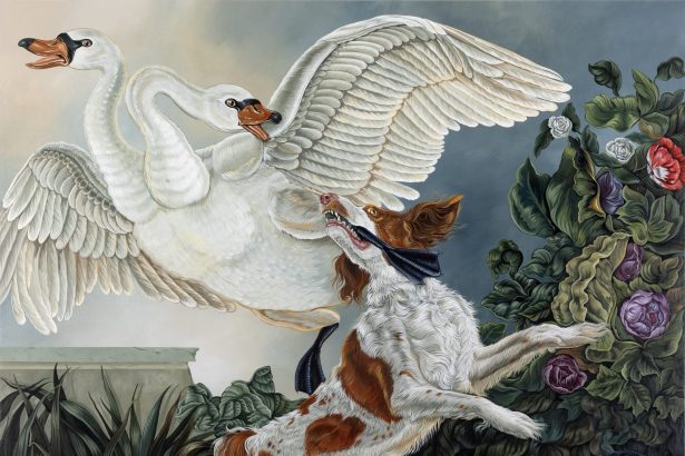 Affluent Genre Scenes Erupt in Chaos in Sabrina Bockler’s Uncanny Paintings — Colossal