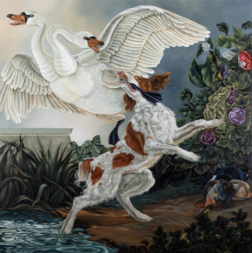 Affluent Genre Scenes Erupt in Chaos in Sabrina Bockler’s Uncanny Paintings — Colossal