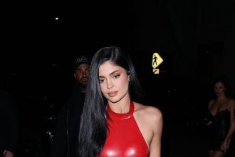 In Santa Red Latex, It’s a Very Kylie Jenner Christmas
