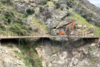 Bike trail approaching finish line