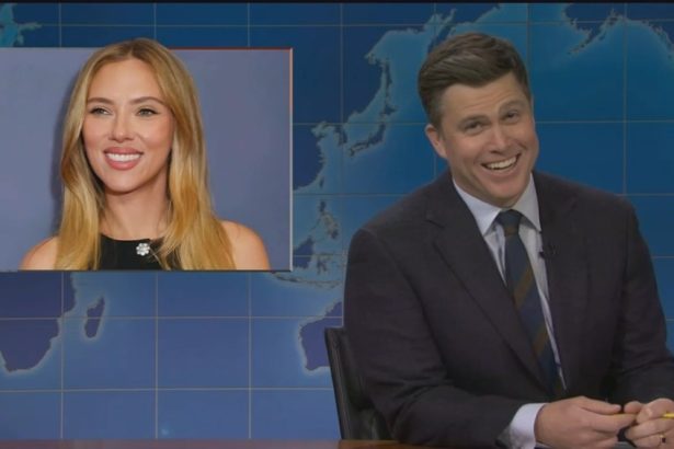 Colin Jost Tells Scarlett Johansson Joke in SNL Joke Swap With Michael Che