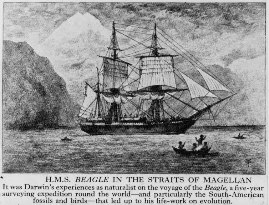 December 27, Charles Darwin sets out on world voyage