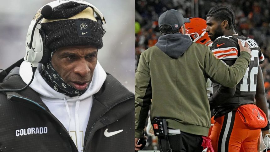 Deion Sanders makes feelings known on Kevin Stefanski taking out Shedeur Sanders from game-deciding 2-point attempt vs. Titans