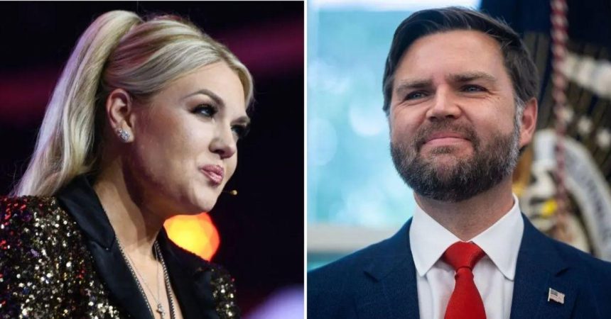 Erika Kirk Endorses JD Vance for President in 2028 After ‘Handsy’ Hug