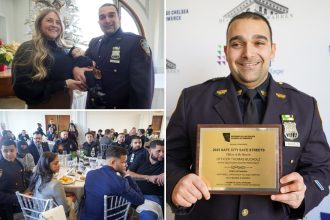 Exclusive | New dad named Midtown South’s NYPD ‘Officer of the Year’ for nabbing armed maniac