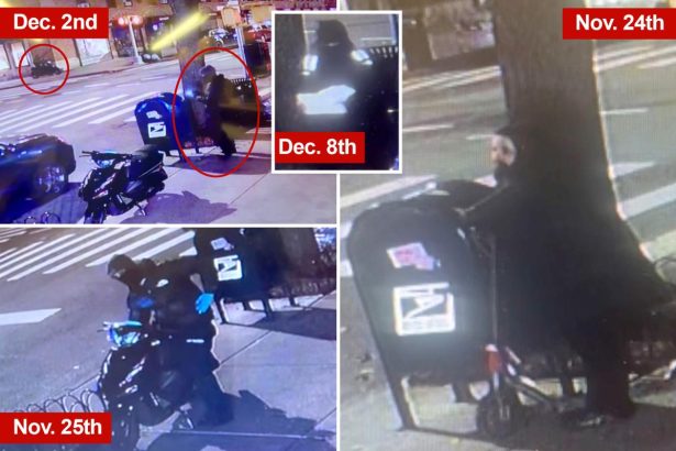 Exclusive | Scooter-riding grinches keep stealing from mailbox in NYC’s Greenwich Village, video shows