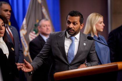 FBI Director Kash Patel reacts to 104-year-old WWII veteran’s saxophone rendition of US anthem ahead of Rangers-Islanders game