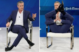 Gavin Newsom’s gross response to The Post’s ‘testicle-crushing’ pose coverage backfires – sparking wave of memes