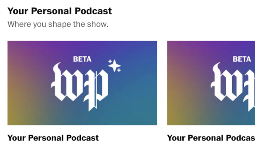 Is The Washington Post’s new AI podcast a hallmark of the future? : NPR