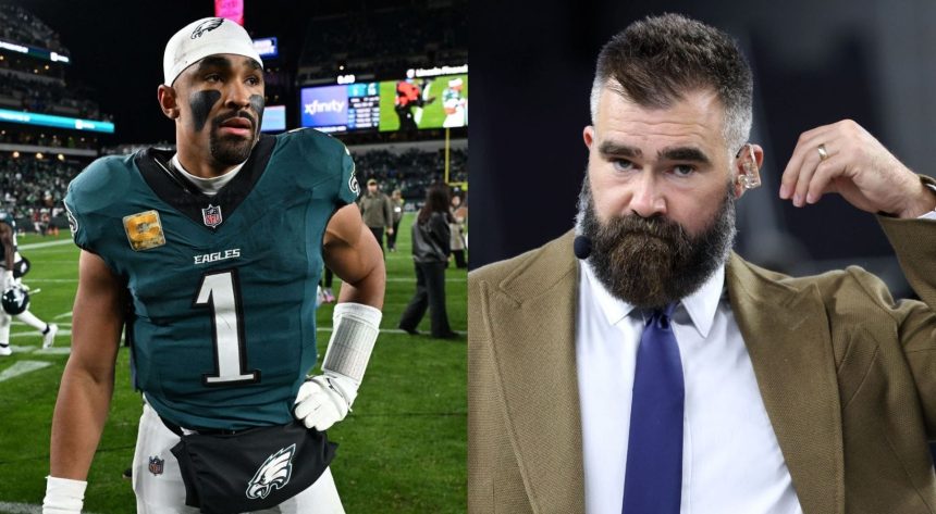 Jason Kelce sounds off on Jalen Hurts’ reduced rushing as Eagles’ offense sputters