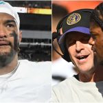 John Harbaugh doesn’t mince words on Lamar Jackson rift as viral Baltimore Sun report proposes Ravens QB to replace Tua Tagovailoa