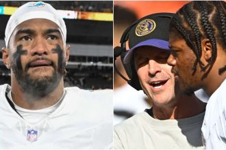 John Harbaugh doesn’t mince words on Lamar Jackson rift as viral Baltimore Sun report proposes Ravens QB to replace Tua Tagovailoa