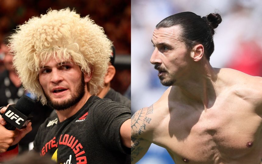 Khabib Nurmagomedov shares four-word reaction to arm-wrestling snap with Zlatan Ibrahimovic