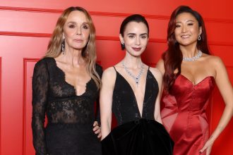 Lily Collins, Heated Rivalry’s Connor Storrie